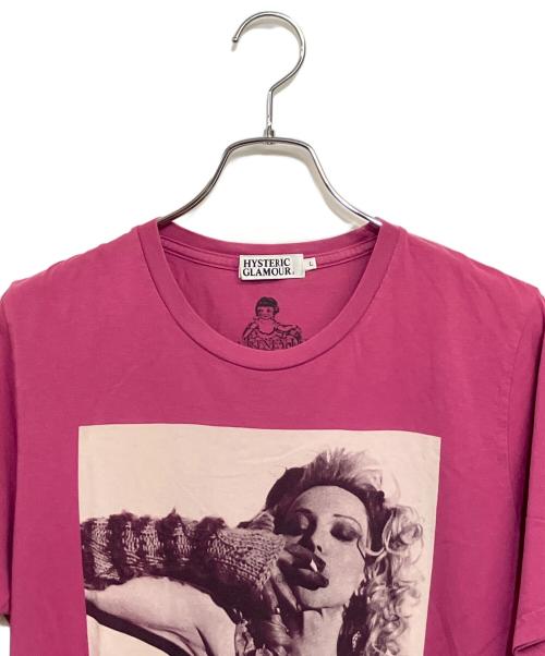 courtney love（コートニーラブ）courtney love (コートニーラブ) Hysteric Glamour (ヒステリックグラマー) LOVE ROSE pt T-SH ピンク サイズ:SIZE Lの古着・服飾アイテム
