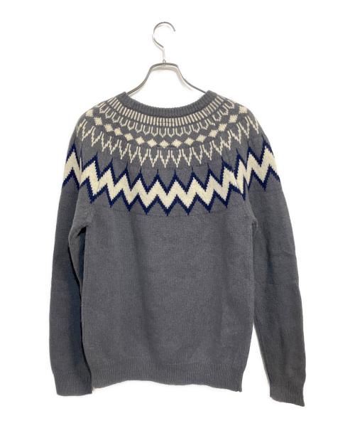 Black On TETE HOMME（ブラック オン テットオム）Black On TETE HOMME (ブラック オン テットオム) ノルディック柄セーター グレー サイズ:SIZE 5（M） 未使用品の古着・服飾アイテム