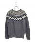 Black On TETE HOMME (ブラック オン テットオム) ノルディック柄セーター グレー サイズ:SIZE 5（M） 未使用品：8000円