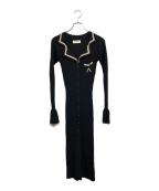 ANDMARYアンドマリー）の古着「24SS Mira Lady Knit Dress」｜ブラック
