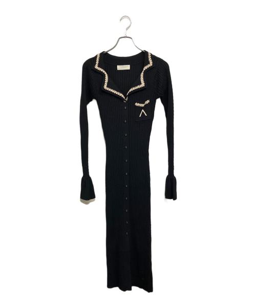 ANDMARY（アンドマリー）ANDMARY (アンドマリー) 24SS Mira Lady Knit Dress ブラック サイズ:SIZE Freeの古着・服飾アイテム
