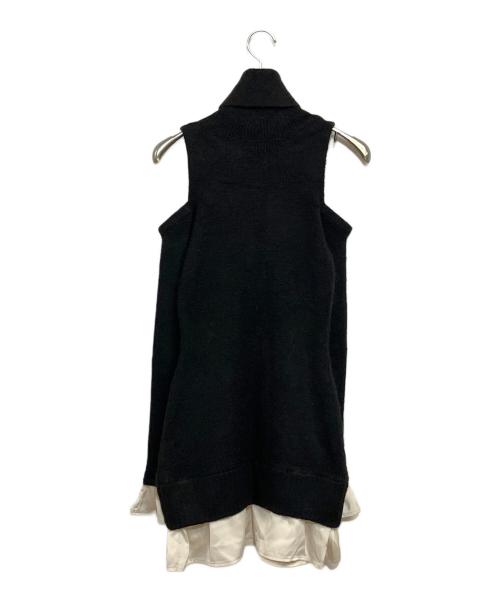 ANDMARY（アンドマリー）ANDMARY (アンドマリー) ニットワンピース ブラック×ホワイト サイズ:SIZE Freeの古着・服飾アイテム