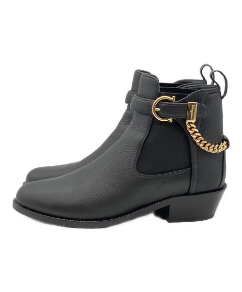 Salvatore Ferragamo（サルヴァトーレ フェラガモ）Salvatore Ferragamo (サルヴァトーレ フェラガモ) サイドゴアブーツ ブラック サイズ:SIZE 6の古着・服飾アイテム