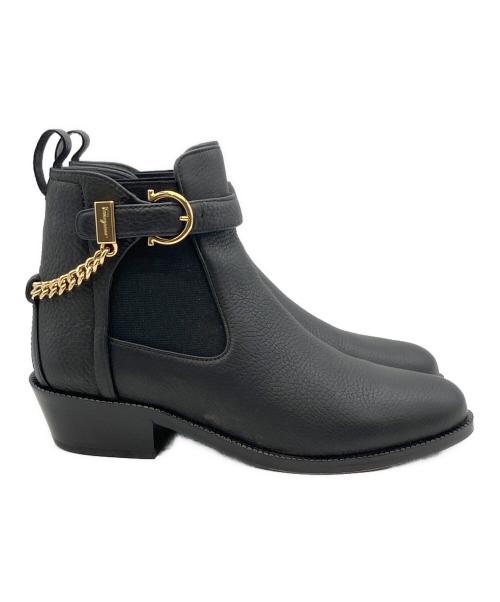 Salvatore Ferragamo（サルヴァトーレ フェラガモ）Salvatore Ferragamo (サルヴァトーレ フェラガモ) サイドゴアブーツ ブラック サイズ:SIZE 6の古着・服飾アイテム