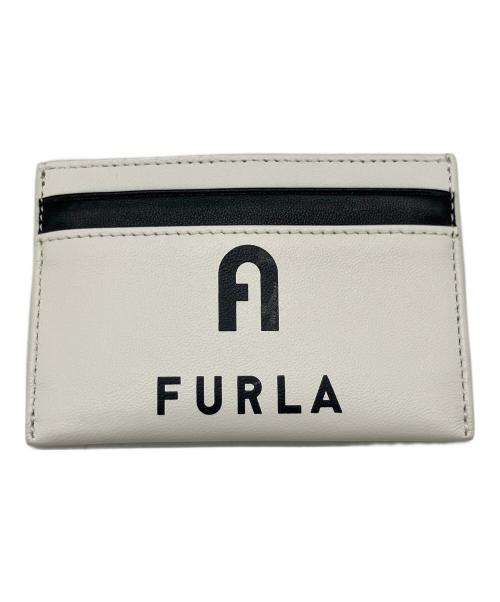 FURLA（フルラ）FURLA (フルラ) カードケース ホワイト×ブラックの古着・服飾アイテム