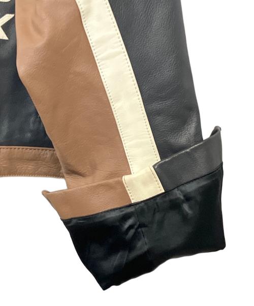 JORDAN（ジョーダン）JORDAN (ジョーダン) Travis Scott (トラヴィススコット) Women's Leather Jackets ブラウン×ブラック サイズ:SIZE XL (JP)の古着・服飾アイテム