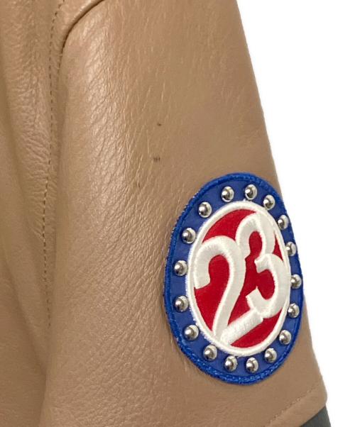 JORDAN（ジョーダン）JORDAN (ジョーダン) Travis Scott (トラヴィススコット) Women's Leather Jackets ブラウン×ブラック サイズ:SIZE XL (JP)の古着・服飾アイテム