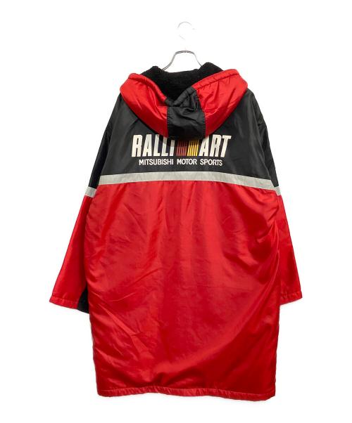 MITUBIHSI MOTORS（ミツビシモーターズ）MITUBIHSI MOTORS (ミツビシモーターズ) RALLI ART ベンチコート ブラック×レッド サイズ:SIZE Lの古着・服飾アイテム