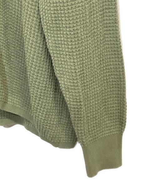 COLUMN（コラム）COLUMN (コラム) ワッフル編み コットンカーディガン グリーン サイズ:SIZE Lの古着・服飾アイテム