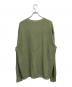COLUMN (コラム) ワッフル編み コットンカーディガン グリーン サイズ:SIZE L：6000円