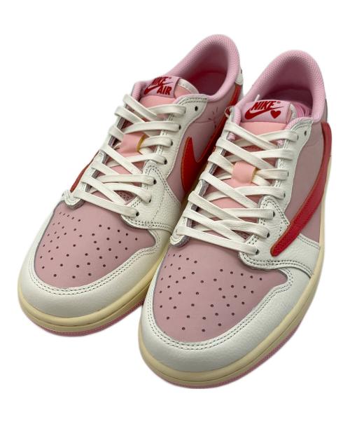 NIKE（ナイキ）NIKE (ナイキ) Travis Scott (トラヴィススコット) Air Jordan 1 Retro Low OG ピンク サイズ:SIZE 27.5cm 未使用品の古着・服飾アイテム