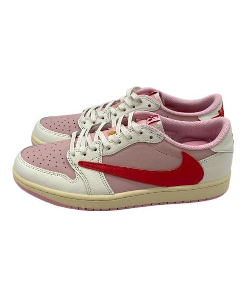 NIKE（ナイキ）NIKE (ナイキ) Travis Scott (トラヴィススコット) Air Jordan 1 Retro Low OG ピンク サイズ:SIZE 27.5cm 未使用品の古着・服飾アイテム
