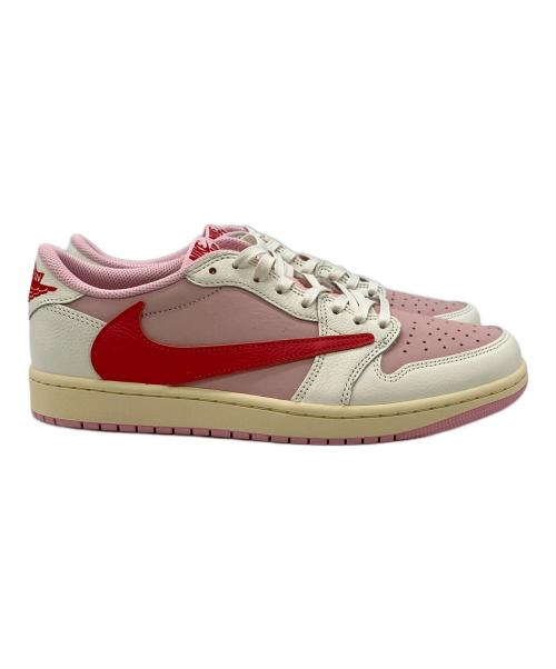 NIKE（ナイキ）NIKE (ナイキ) Travis Scott (トラヴィススコット) Air Jordan 1 Retro Low OG ピンク サイズ:SIZE 27.5cm 未使用品の古着・服飾アイテム