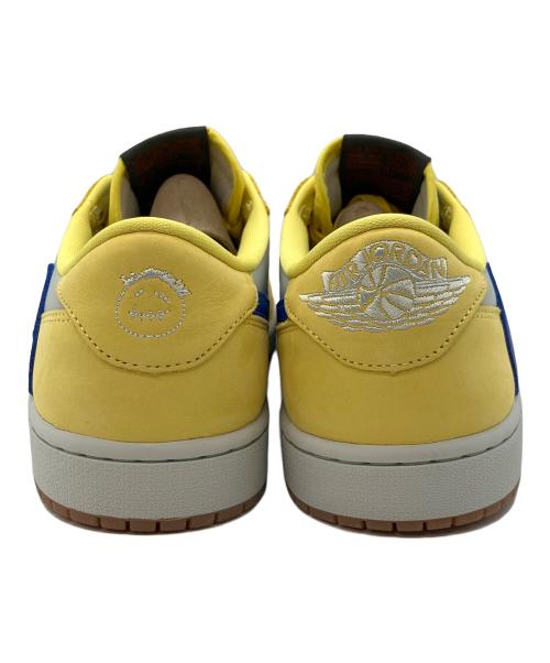 NIKE（ナイキ）NIKE (ナイキ) Travis Scott (トラヴィススコット) Women's Air Jordan 1 Retro Low OG グレー×イエロー×ブルー サイズ:SIZE 28.5cmの古着・服飾アイテム