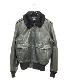 Schott（ショット）の古着「184SM A-2 レザーフライトジャケット」｜ブラック