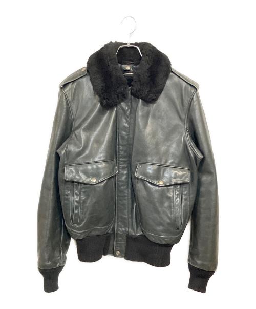 Schott（ショット）Schott (ショット) 184SM A-2 レザーフライトジャケット ブラック サイズ:SIZE 38 (M)の古着・服飾アイテム