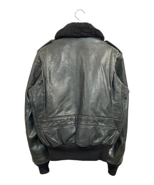 Schott（ショット）Schott (ショット) 184SM A-2 レザーフライトジャケット ブラック サイズ:SIZE 38 (M)の古着・服飾アイテム