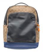 COACHコーチ）の古着「リュック」｜ネイビー×ベージュ