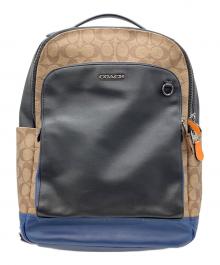 COACH（コーチ）の古着「リュック」｜ネイビー×ベージュ