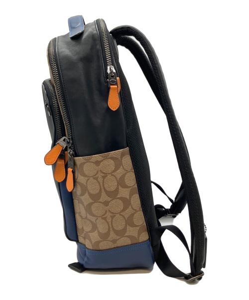 COACH（コーチ）COACH (コーチ) リュック ネイビー×ベージュの古着・服飾アイテム