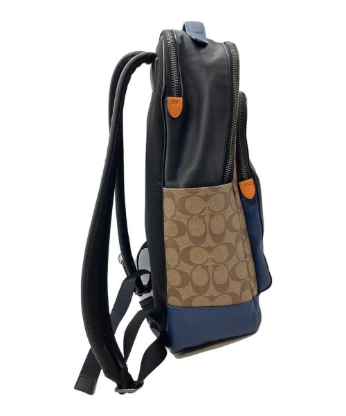 COACH（コーチ）COACH (コーチ) リュック ネイビー×ベージュの古着・服飾アイテム