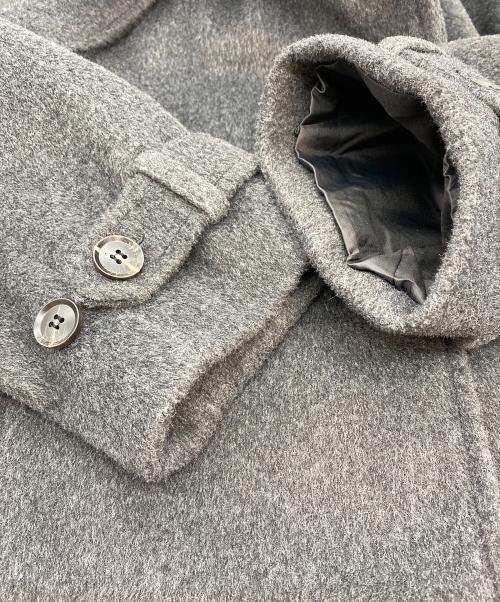 louere（ルエレ）louere (ルエレ) 2wayハイネックウールライクウエストシェイプフレアコート グレー サイズ:SIZE Lの古着・服飾アイテム