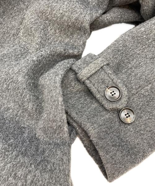 louere（ルエレ）louere (ルエレ) 2wayハイネックウールライクウエストシェイプフレアコート グレー サイズ:SIZE Lの古着・服飾アイテム