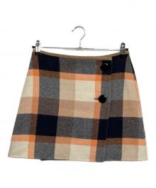 BLUE LABEL CRESTBRIDGE（ブルーレーベルクレストブリッジ）の古着「リバーシブル ラップスカート」｜ベージュ
