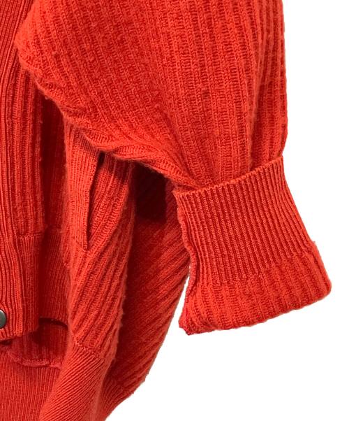 ISSEY MIYAKE MEN（イッセイミヤケメン）ISSEY MIYAKE MEN (イッセイミヤケメン) 厚手カーディガン レッド サイズ:SIZE Freeの古着・服飾アイテム