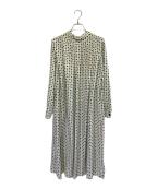 MACKINTOSH LONDONマッキントッシュ ロンドン）の古着「長袖ワンピース」｜ホワイト×グリーン