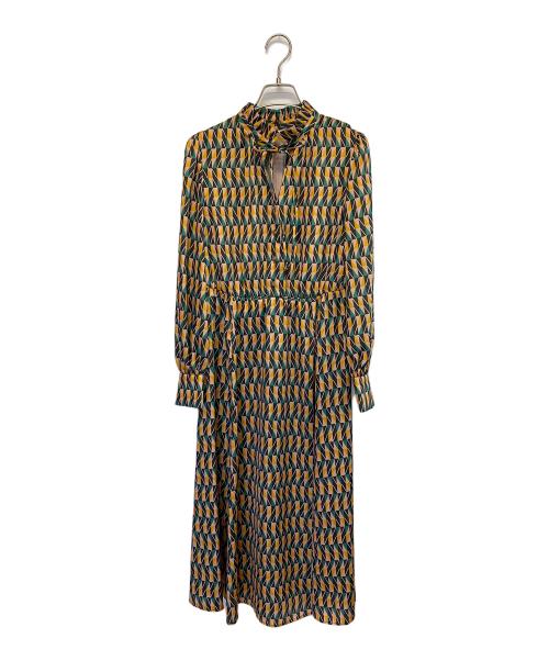 ANAYI（アナイ）ANAYI (アナイ) 24AW カラーグラフィックフリルワンピース ブラウンミックス サイズ:SIZE 38 未使用品の古着・服飾アイテム