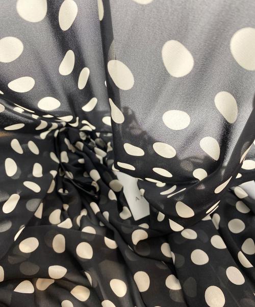 ANAYI（アナイ）ANAYI (アナイ) 24AW ポルカドットタイ衿付きワンピース ブラック サイズ:SIZE 36 未使用品の古着・服飾アイテム