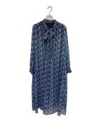MACKINTOSH LONDONマッキントッシュ ロンドン）の古着「長袖ワンピース」｜ネイビー×グリーン