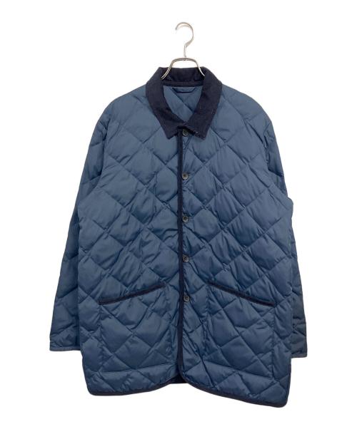 TAION（タイオン）TAION (タイオン) パイピングカラー ダウンカーディガン ネイビー サイズ:SIZE XLの古着・服飾アイテム