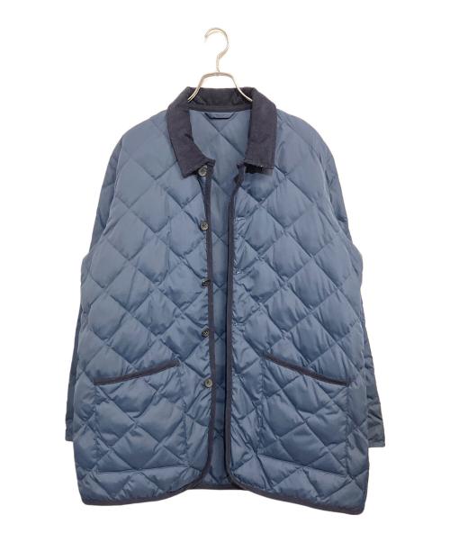 TAION（タイオン）TAION (タイオン) パイピングカラー ダウンカーディガン ネイビー サイズ:SIZE XLの古着・服飾アイテム
