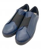 LANVIN en Bleuランバンオンブルー）の古着「クロスエラスティックスリッポンスニーカー」｜ネイビー