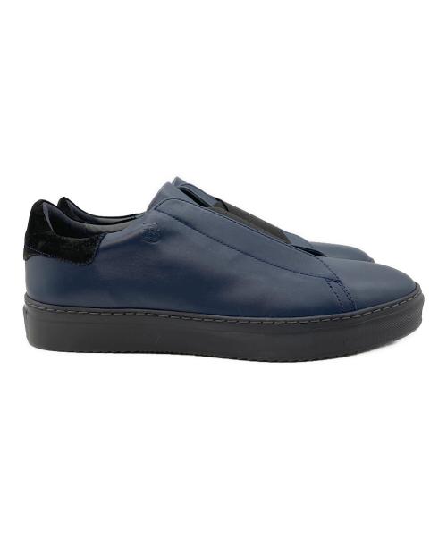 LANVIN en Bleu（ランバンオンブルー）LANVIN en Bleu (ランバンオンブルー) クロスエラスティックスリッポンスニーカー ネイビー サイズ:SIZE 26.5cmの古着・服飾アイテム