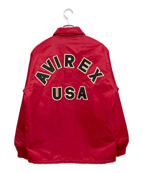 AVIREX（アヴィレックス）AVIREX (アヴィレックス) VARSITY COACH JACKET レッド サイズ:SIZE Mの古着・服飾アイテム