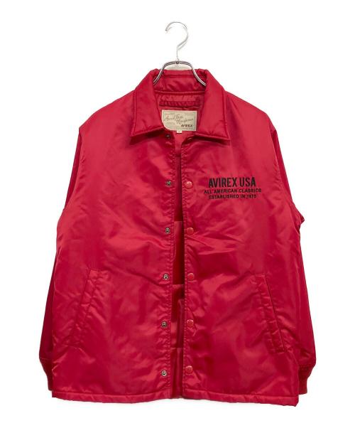 AVIREX（アヴィレックス）AVIREX (アヴィレックス) VARSITY COACH JACKET レッド サイズ:SIZE Mの古着・服飾アイテム