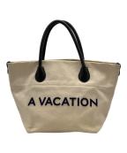 A VACATIONア ヴァケーション）の古着「トートバッグ」｜ブラック×アイボリー