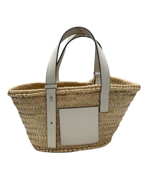 LOEWE（ロエベ）LOEWE (ロエベ) バスケットバッグ スモール ナチュラル×ホワイトの古着・服飾アイテム