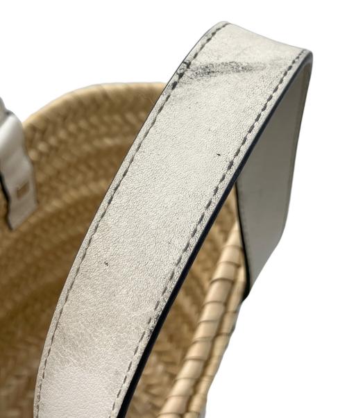 LOEWE（ロエベ）LOEWE (ロエベ) バスケットバッグ スモール ナチュラル×ホワイトの古着・服飾アイテム
