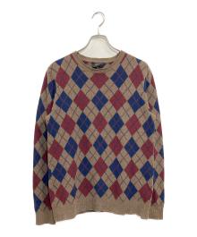 A.P.C.（アーペーセー）の古着「薄手ニット」｜ブラウン×ネイビー