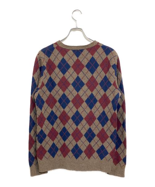 A.P.C.（アーペーセー）A.P.C. (アーペーセー) 薄手ニット ブラウン×ネイビー サイズ:SIZE Sの古着・服飾アイテム