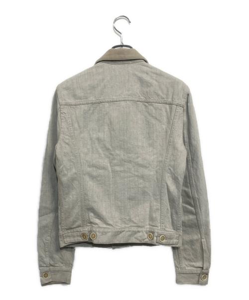 ALEXANDER McQUEEN（アレキサンダーマックイーン）ALEXANDER McQUEEN (アレキサンダーマックイーン) ビッグシルエット デニムジャケット ライトグレー サイズ:SIZE 44 (XS)の古着・服飾アイテム