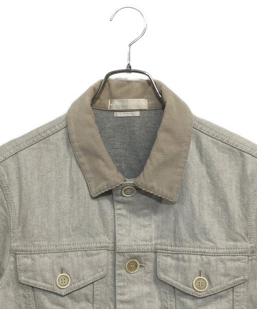 ALEXANDER McQUEEN（アレキサンダーマックイーン）ALEXANDER McQUEEN (アレキサンダーマックイーン) ビッグシルエット デニムジャケット ライトグレー サイズ:SIZE 44 (XS)の古着・服飾アイテム