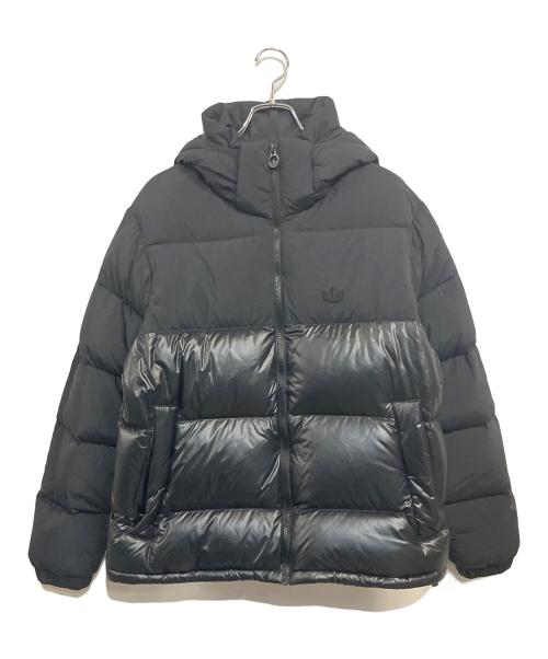 adidas Originals（アディダスオリジナル）adidas Originals (アディダスオリジナル) DOWN REGEN HOODED BLOCK PUFFER JACKET ブラック サイズ:SIZE Mの古着・服飾アイテム