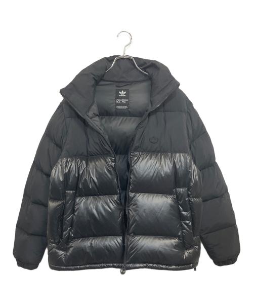 adidas Originals（アディダスオリジナル）adidas Originals (アディダスオリジナル) DOWN REGEN HOODED BLOCK PUFFER JACKET ブラック サイズ:SIZE Mの古着・服飾アイテム