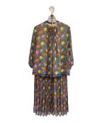 AMACA×LIBERTYアマカ×リバティー）の古着「AMALIA TULIPブラウス＆スカートセット」｜マルチカラー