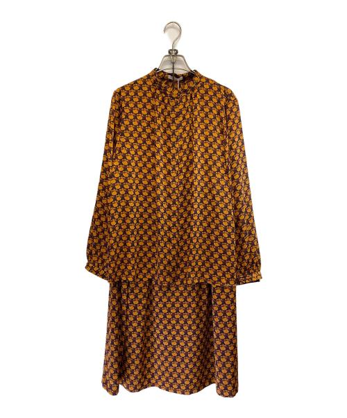 AMACA（アマカ）AMACA (アマカ) LIBERTY (リバティー) TUDOR TULIPブラウス&スカートセット ブラウン サイズ:SIZE 40 (11号 M) 未使用品の古着・服飾アイテム